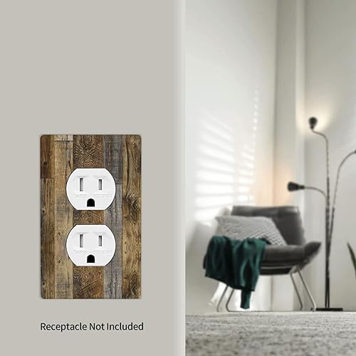 Miniatura 5 de Cubierta de pared para placa de pared decorativa de estilo rústico retro de 1 banda para interruptor de luz, placa frontal eléctrica para cocina,