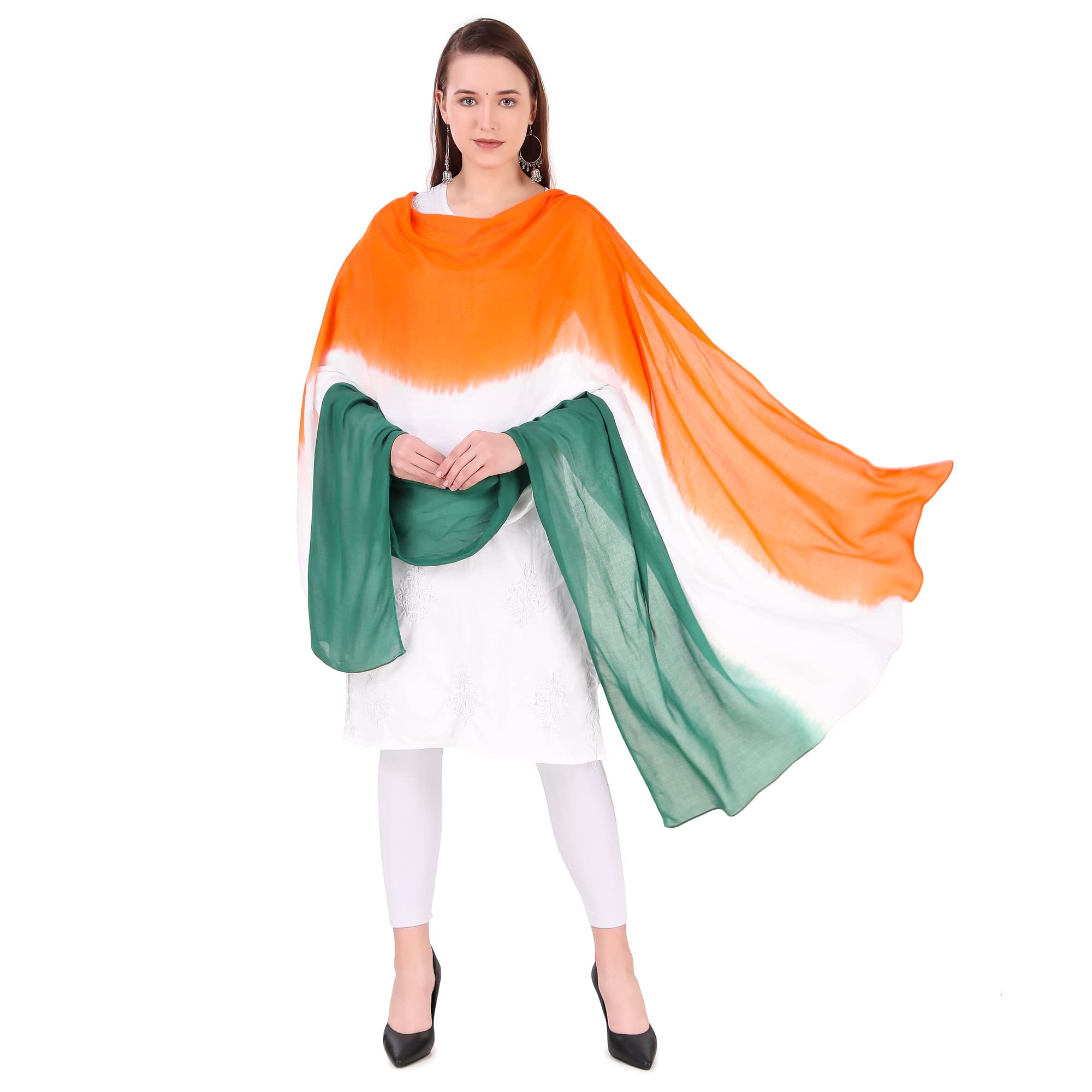 TRI COLOR Women's Scarf Made of 100% Viscose-image-4
