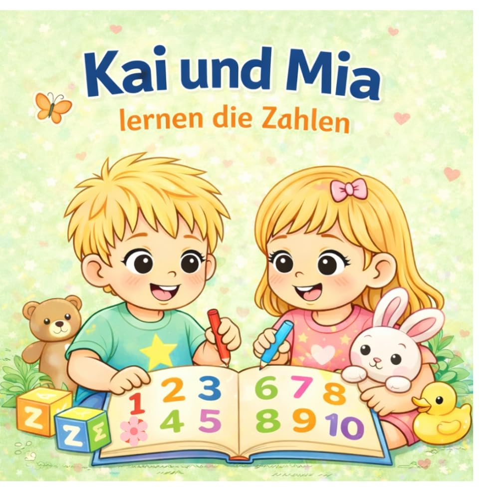 Kai und Mia: lernen die Zahlen - Malbuch 1-10