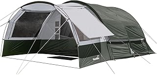 Skandika Tienda de campaña túnel Indal 5 | para 5 Personas, Techo panorámico, con toldo, con Suelo Cosido, Columna de Agua de 3000 mm, mosquitera | Tienda Familiar, de Camping, Exterior