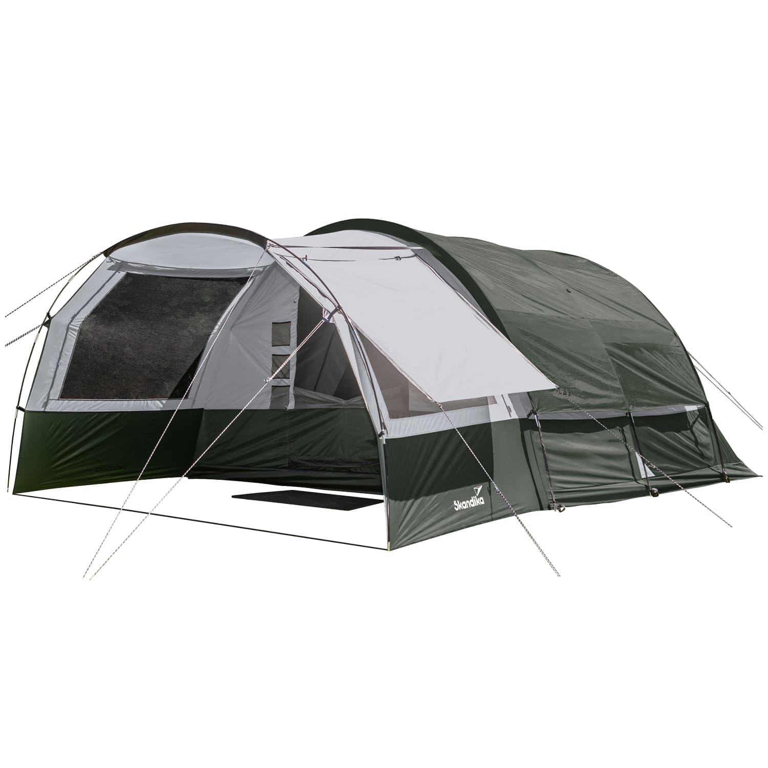 Skandika Tienda de campaña túnel Indal 5 | para 5 Personas, Techo panorámico, con toldo, con Suelo Cosido, Columna de Agua de 3000 mm, mosquitera | Tienda Familiar, de Camping, Exterior