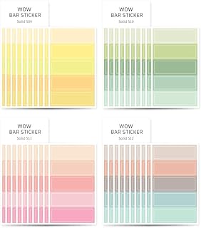 モノライク ワウ バー ステッカー ソリッド 単色 C セット - 可愛いステッカー、ダイアリーデコ、ミニスティッカー