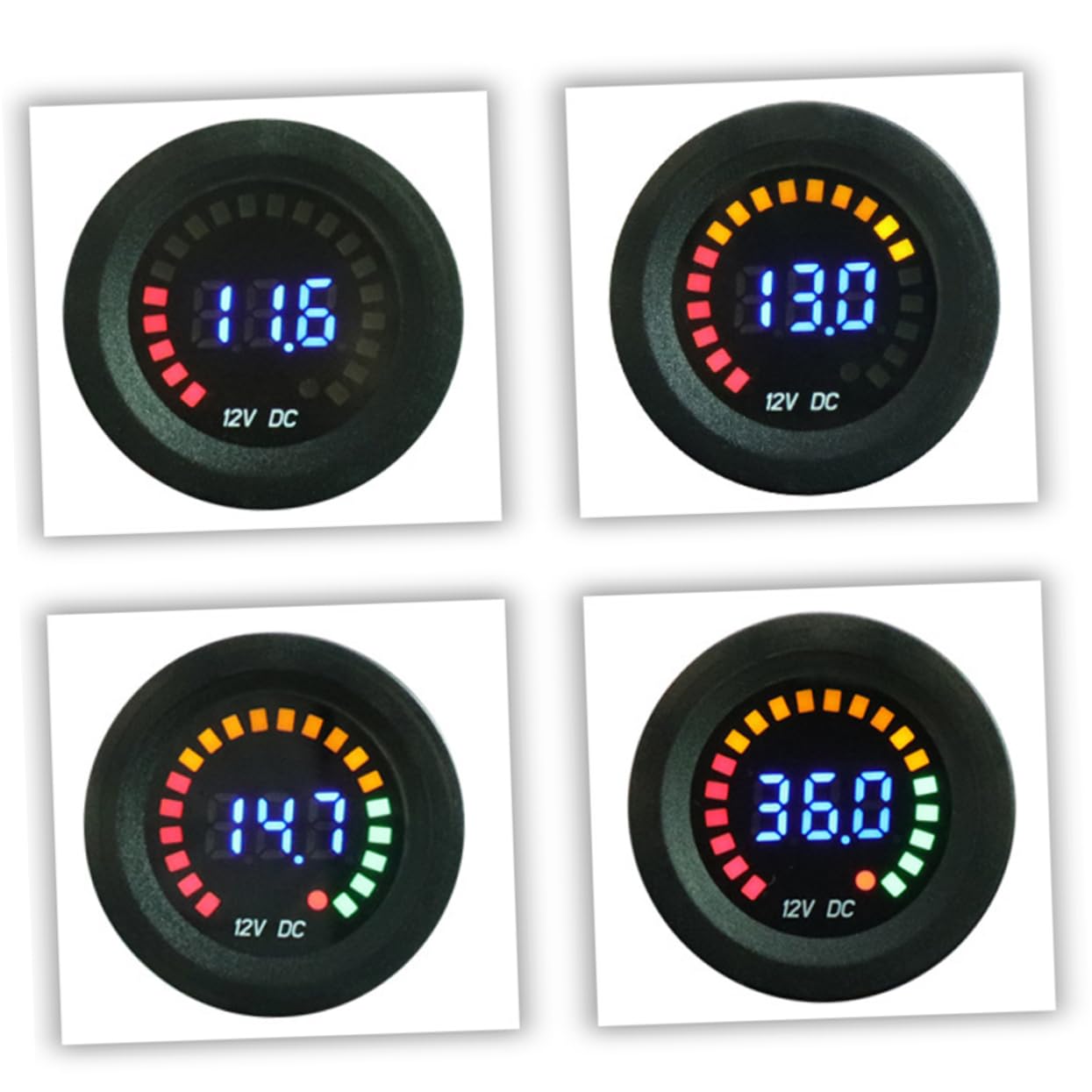 Garneck Digital Display Voltmeter for Car and Motorcycle 12V Battery Voltage Tester Color Screen Automotive Voltage Gauge for Easy Monitoring and Accurate Readings