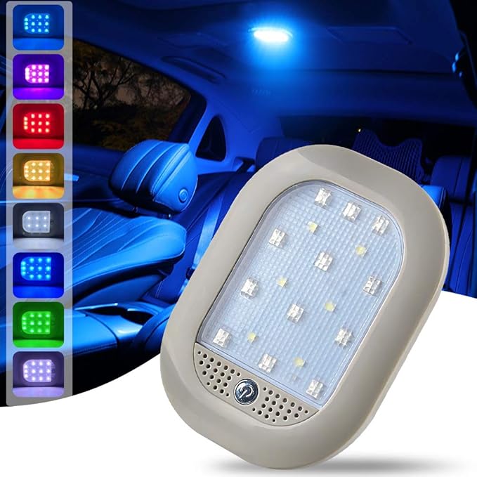 Teguangmei Car LED Interior Ceiling Roof Light, USB Rechargeable 8
