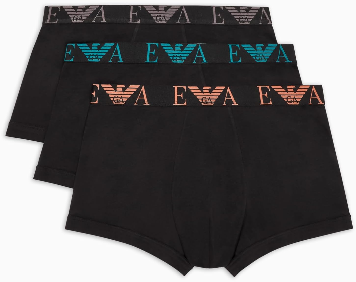 Emporio Armani mens Bold Monogram 3 Pack Trunk