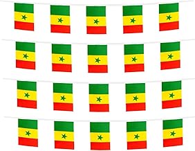 Senegalese Banner Flag String, Senegal Mini Flag Small Banner, for Party, Shops and Bars Decorations, Outdoor Decorations. (Senegal)