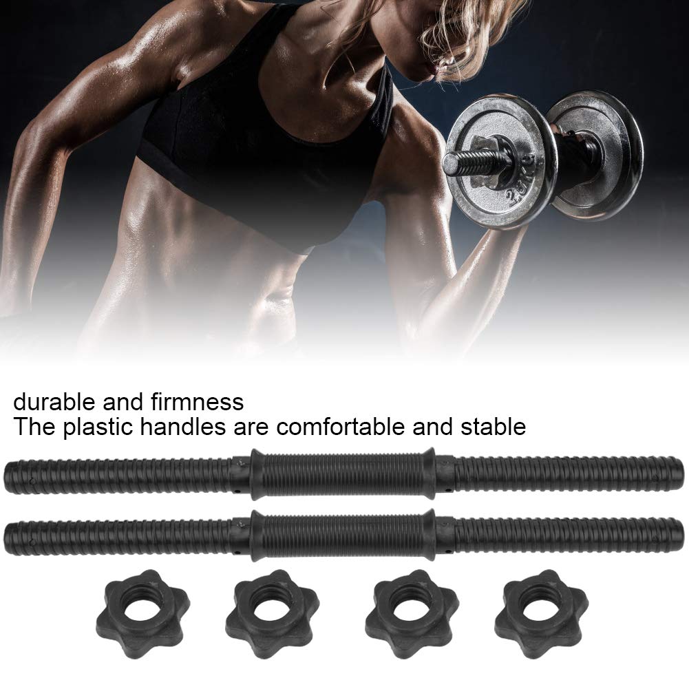 Kurzhantelstange Langhantel-Stange 2 Stücke Hantelstangen für Gym Home Training Gewichthebergriffe mit 4 Spinlock-Kragen