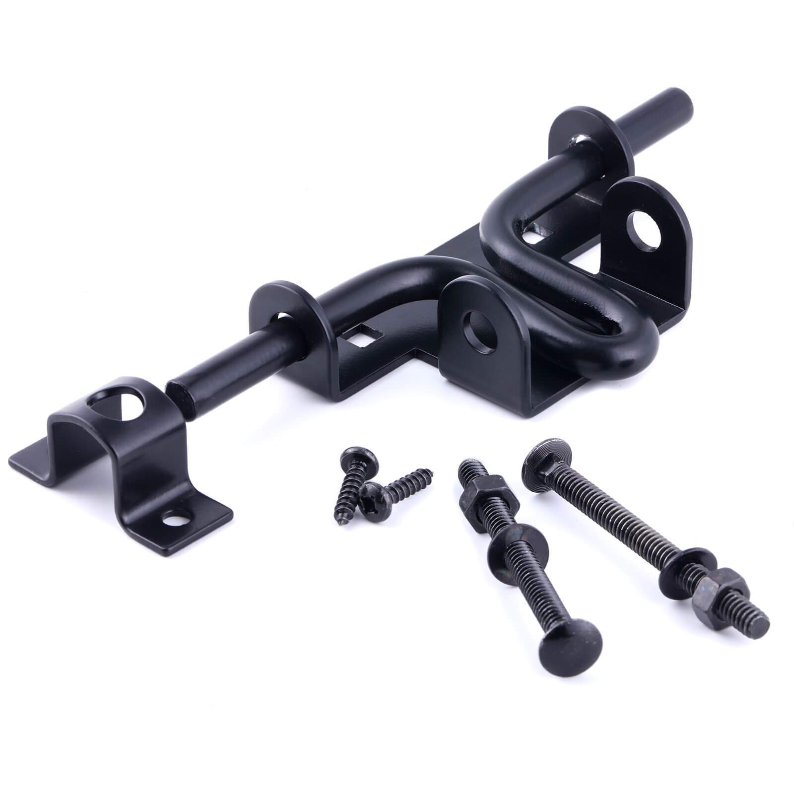 2 Packs Heavy Duty Sliding Bolt Gate Latch Black Thickened Metal