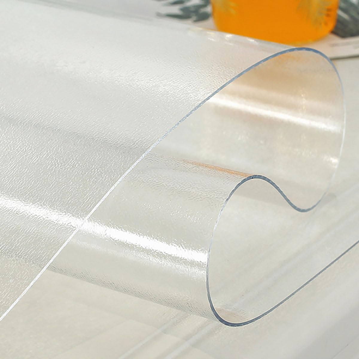 QBYRSSS Transparent Table Cover Protector HeavyDuty Waterproof PVC Tablecloth 1.5mm – NonSlip WipeClean Cover for Kitchen Dining & Office Desks27.56x66.93in (70x170cm) Frosted Protector