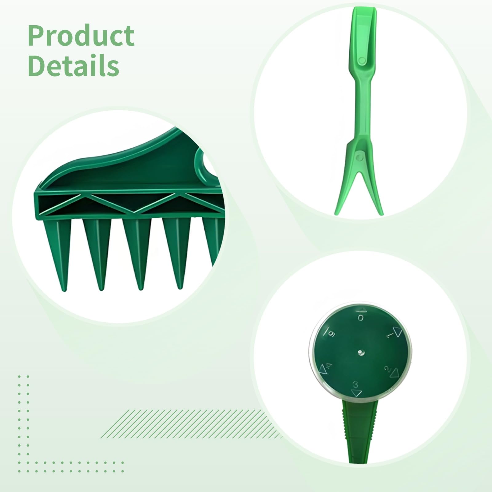 4 STK, Aussaatwerkzeug Set, Pflanzwerkzeuge für den Garten, Sägerät mit Gabel und Spitzwerkzeug, Abstands Werkzeug Set zum Säen und Lockern, für Blumen, Bäume, Gemüse, Beete und Anzuchtschalen