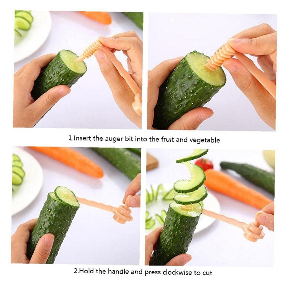 Spiralizzatore a manovella 3 lame per verdure lisce e spirale | Oxo