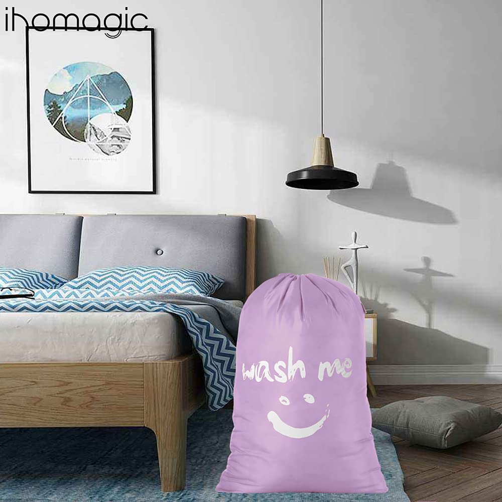 Borse Per Biancheria Sporca Da Viaggio - 2 Pezzi 69x50 Cm Pieghevoli - Foto 4