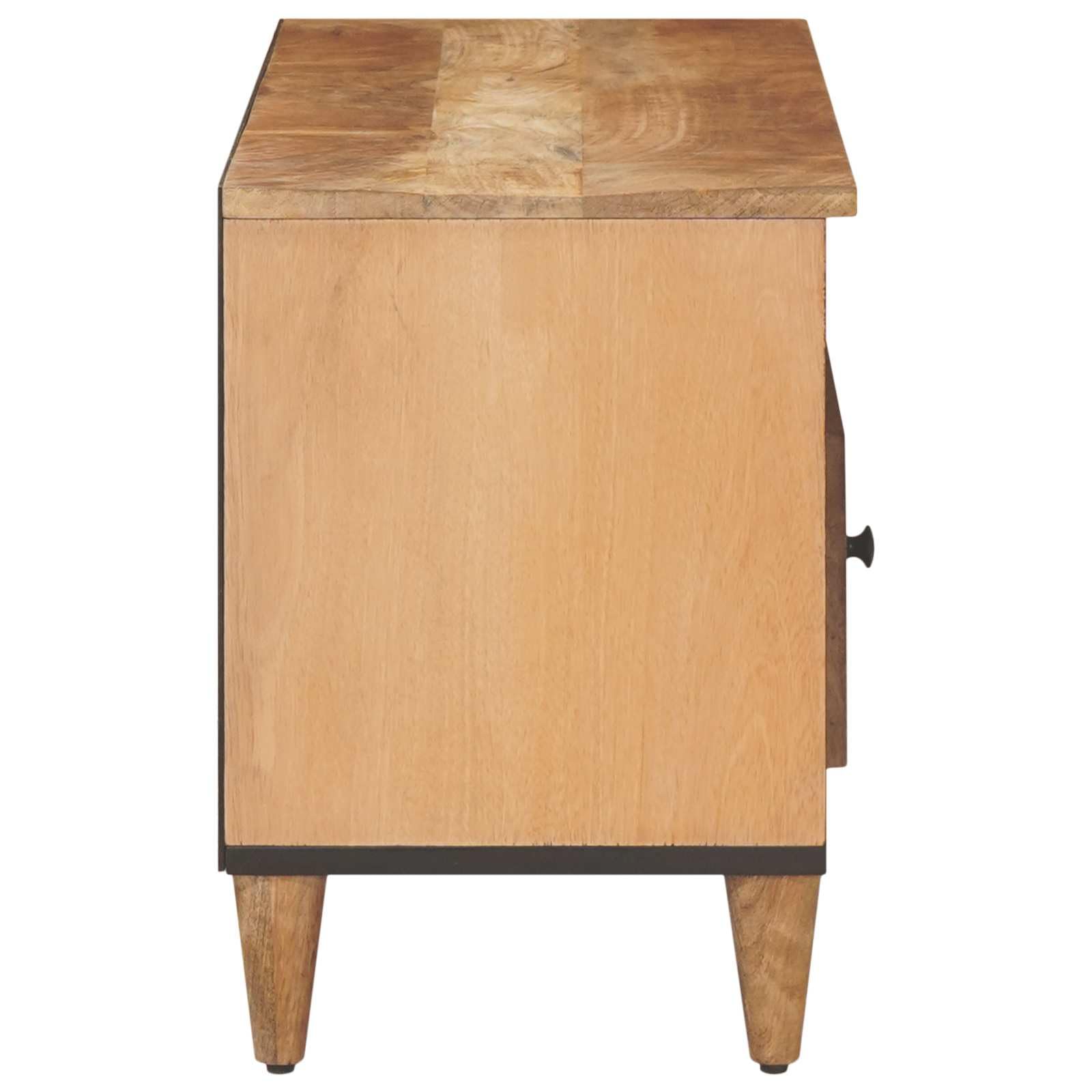Mueble de almacenamiento de madera de mango macizo, marrón, 100 x 33,5 x 46
