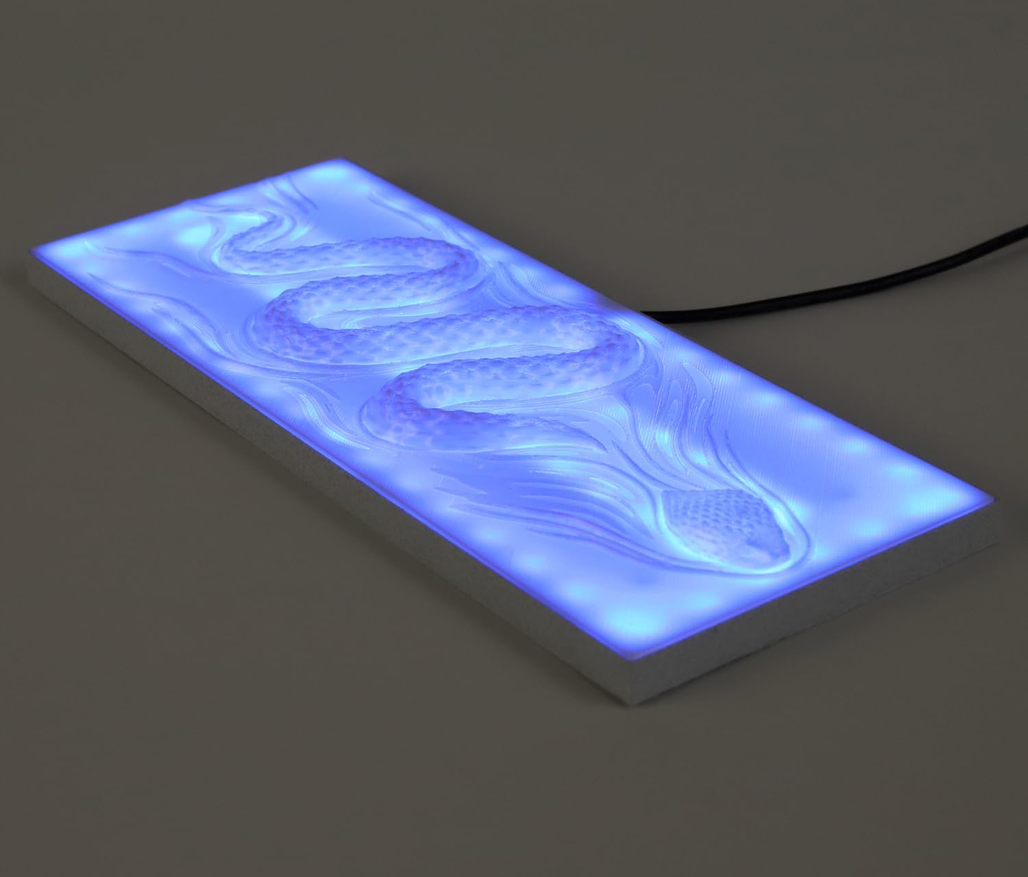3D Printed Snake Relief RGB-IC Color-Changing Mood Lamp - APP Controlled Smart Table Lamp with 100+ Light Modes for Bedroom, Gaming Room, Office Desk Decor