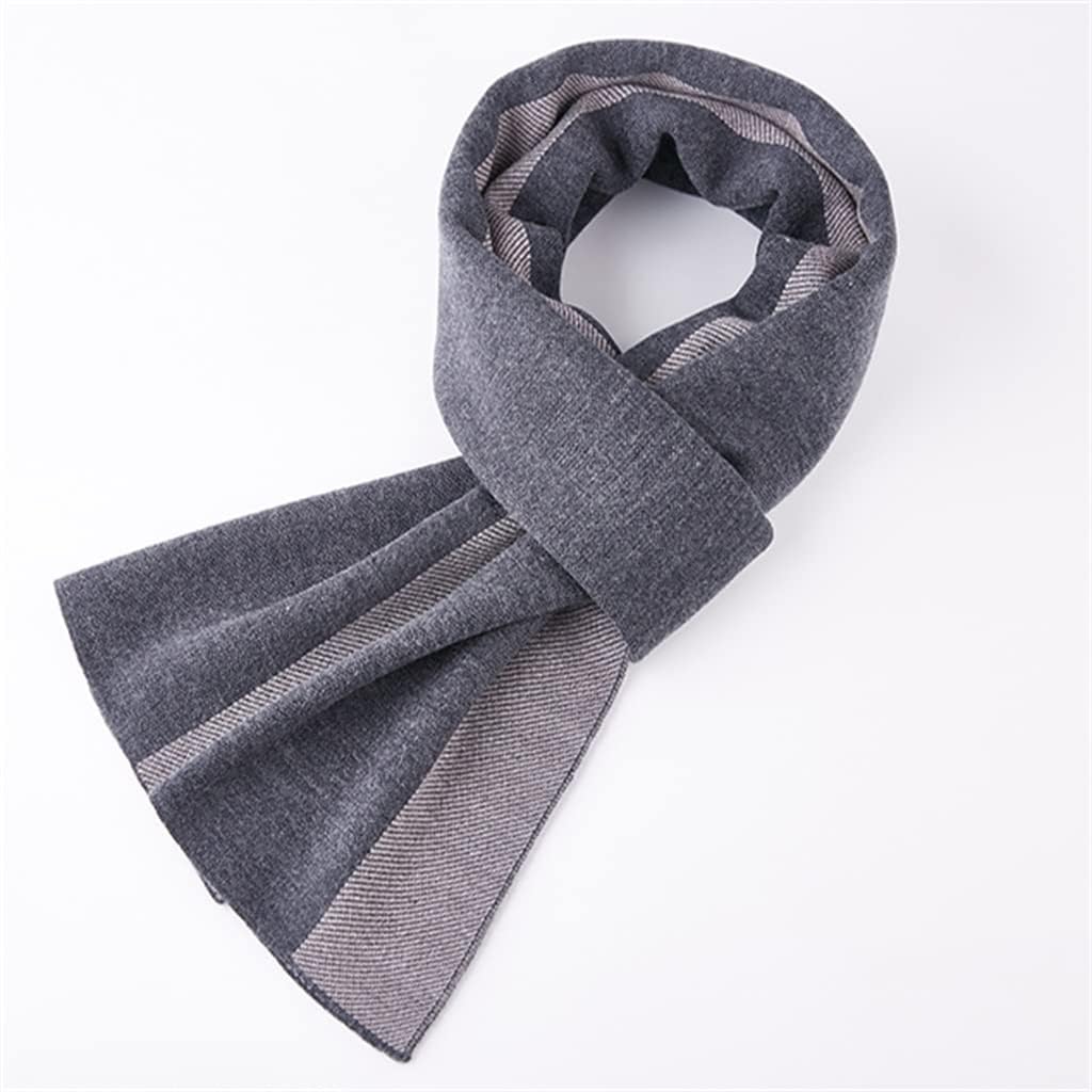 HBJWOV Scarf Men's Autumn and Winter Casual Business Plaid Thickened Warm Neck Cashmere Long