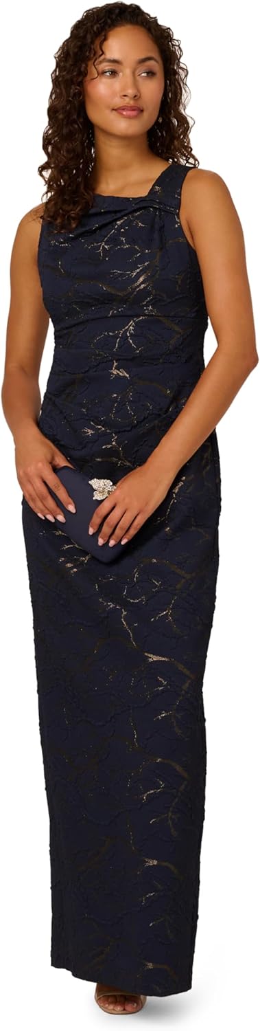 Adrianna Papell Womens Sleeveless Column Gown - Image 4