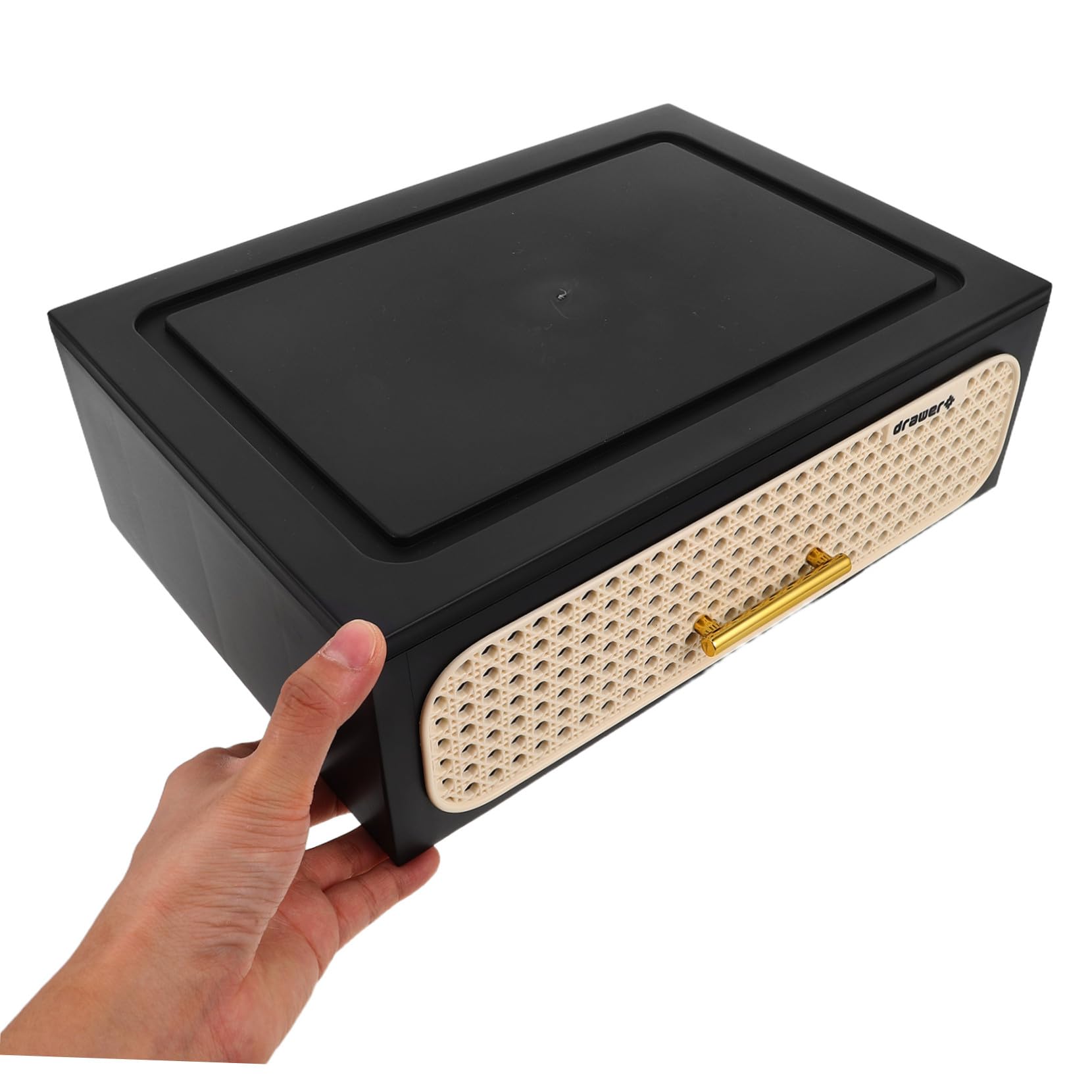 SOIMISS Boîte de Rangement Maquillage avec Organisateur pour Coiffeuse et Comptoir Protection Anti-poussière pour Cosmétiques et Accessoires