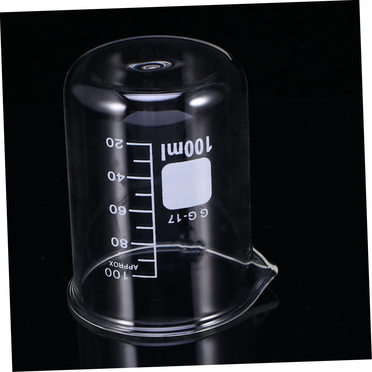 FRCOLOR 10 Stück 100 ml Messbecher aus Transparentem Sicherheitsglas mit Skala Hitzebeständiger Flüssigkeitsmesser für Labor Küche und Backbedarf