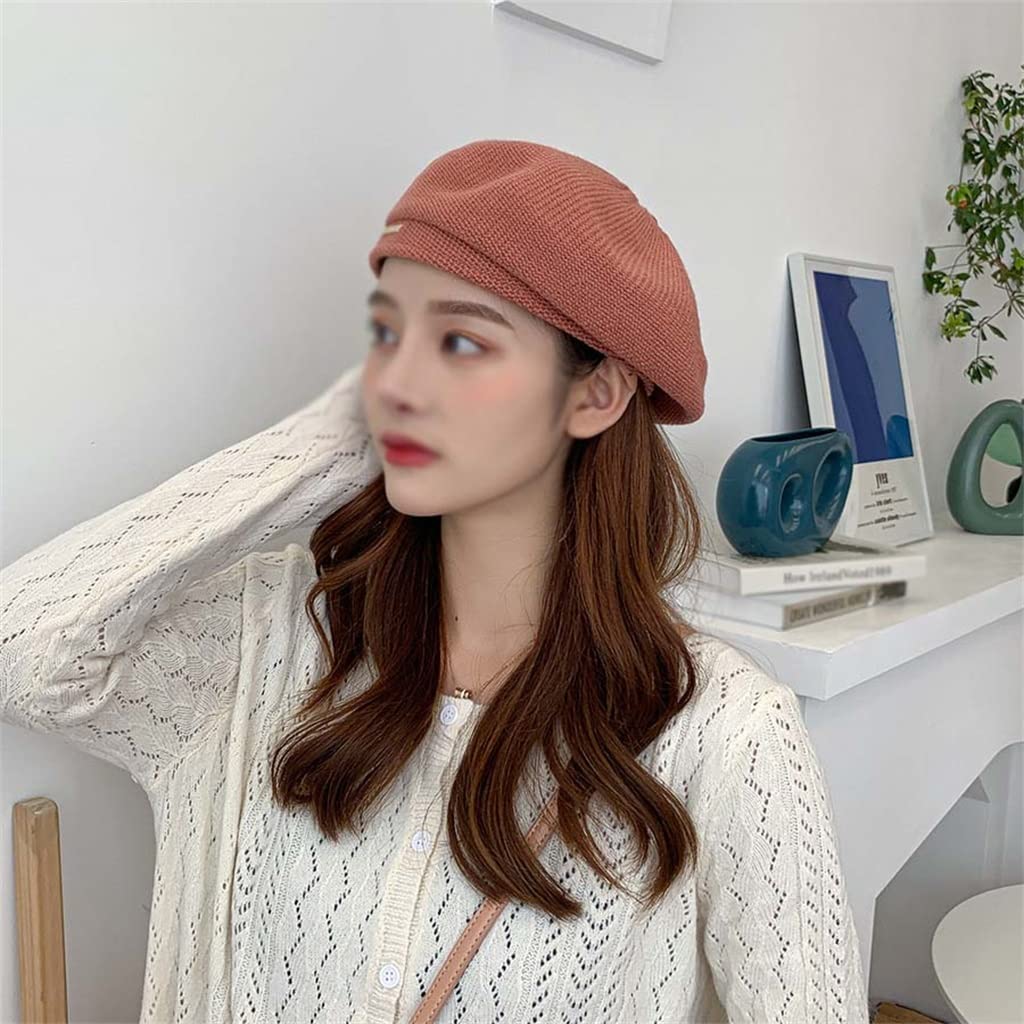 Czapka z dzianiny Jesień i zima Czapka wełniana na wszystkie mecze Ciepła czapka damska Beret Ciepła czapka na zewnątrz (kolor: C, rozmiar: jeden rozmiar) (jeden rozmiar)