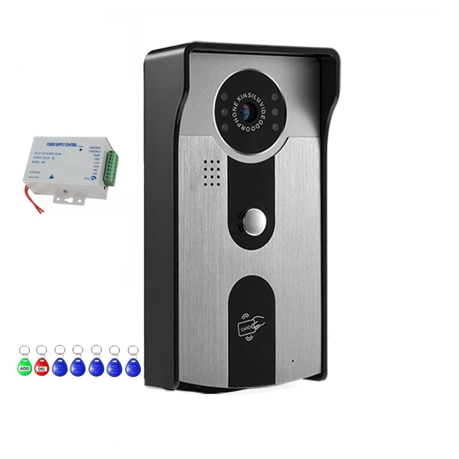 Smart WiFi Vidéo Porte Téléphone RFID Carte Contrôle 1080P Extérieur sans Fil Sonnette IP Caméra Interphone Système Déverrouillage À Distance Villa(Size:IDTWIFI-DC 3A-Add 32G TF Card)