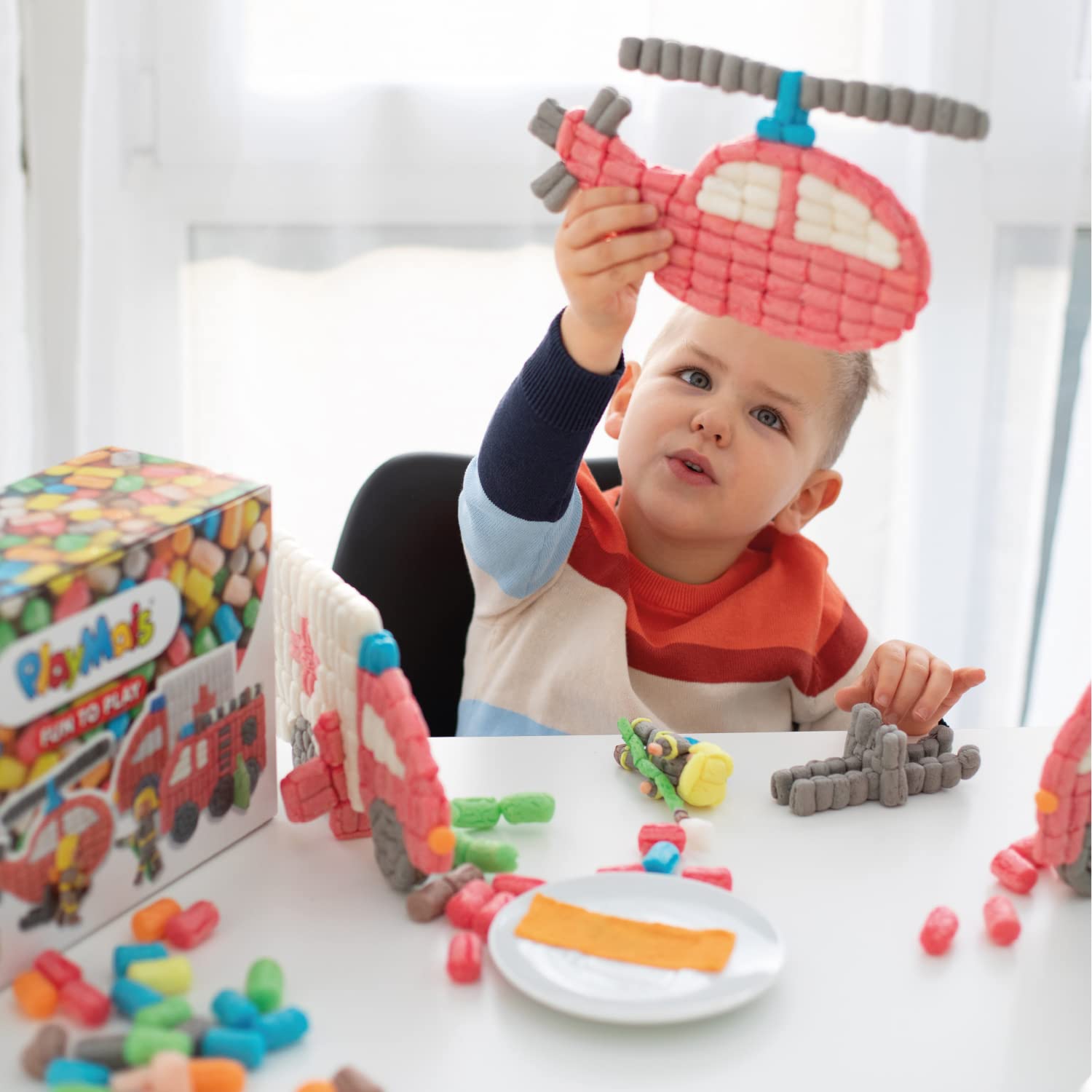 PlayMais Fun To Learn Números – Kit De Manualidades Con 500 Piezas De Maíz 100% Natural Para Niños De 3+