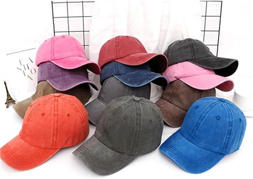 Baseball Caps Mens Hat Unisex Cap Plain Color Washed Cotton Baseball Cap Men Women Casual Adjustable Outdoor Hats