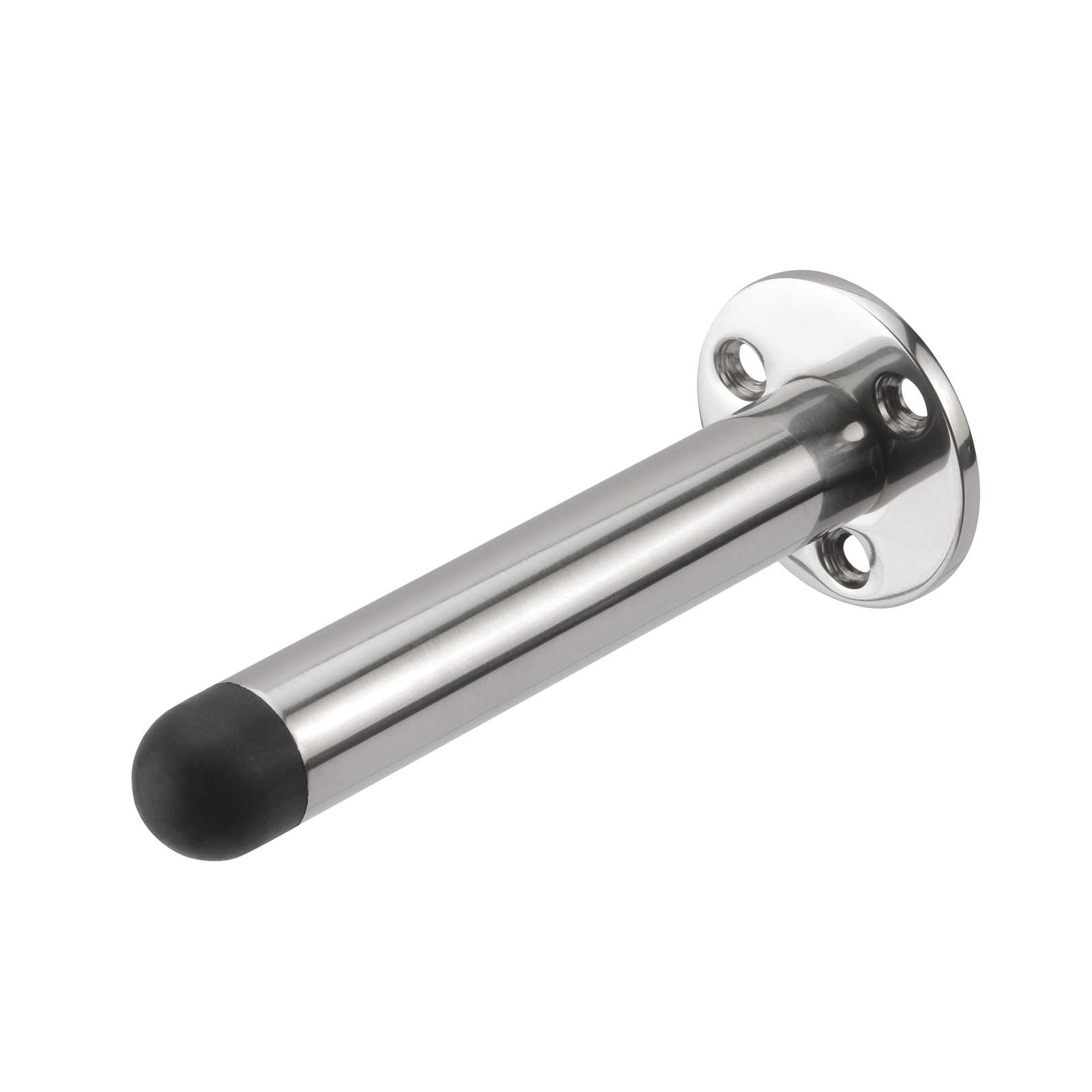 Access Hardware Door Stop, 100mm Projection, Silver, Modern Style, Wall Mount, 1 Piece