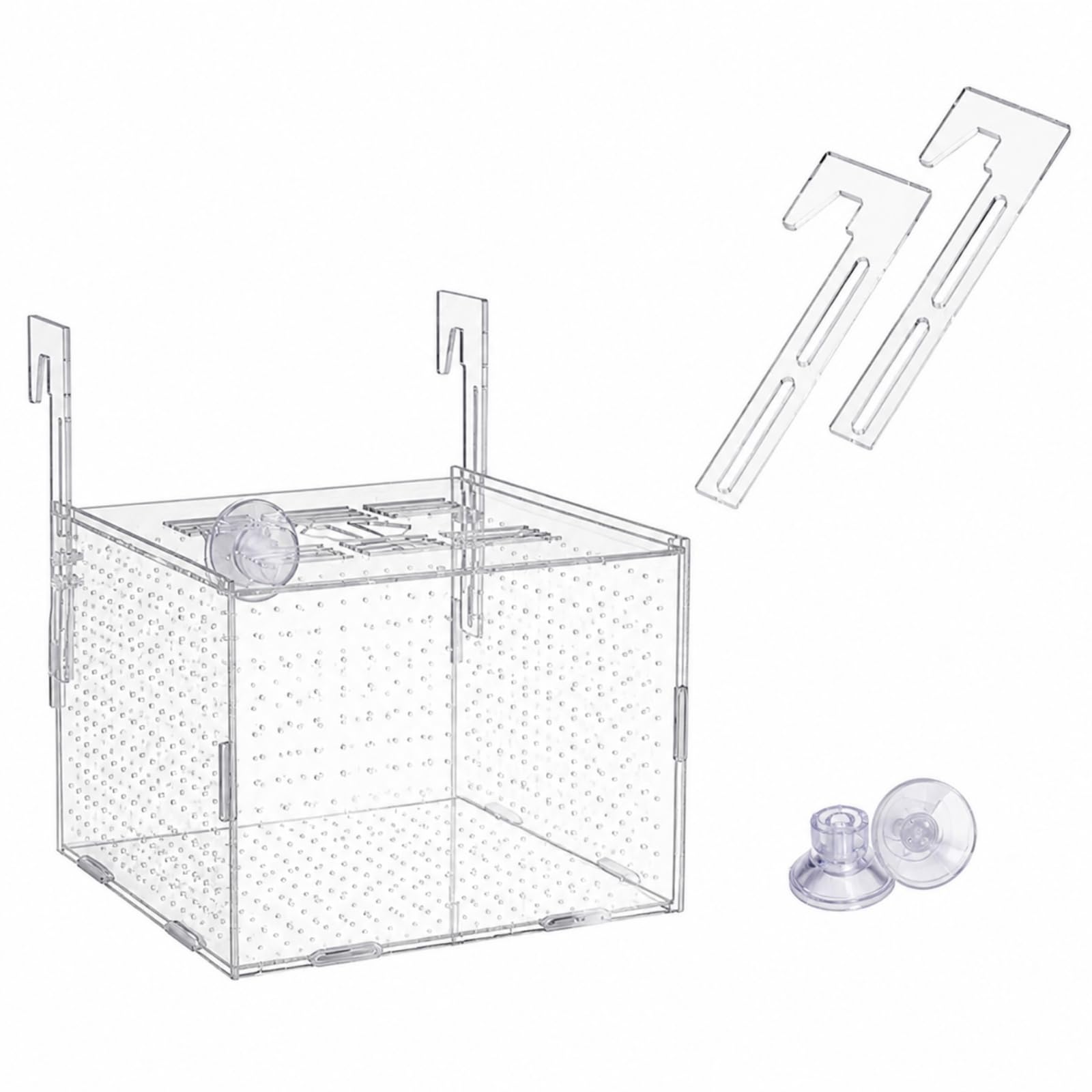 kowaku Caja Cría Acrílico Seguro Caja Aislamiento para, Perforado, Peceras, 30x20x20cm