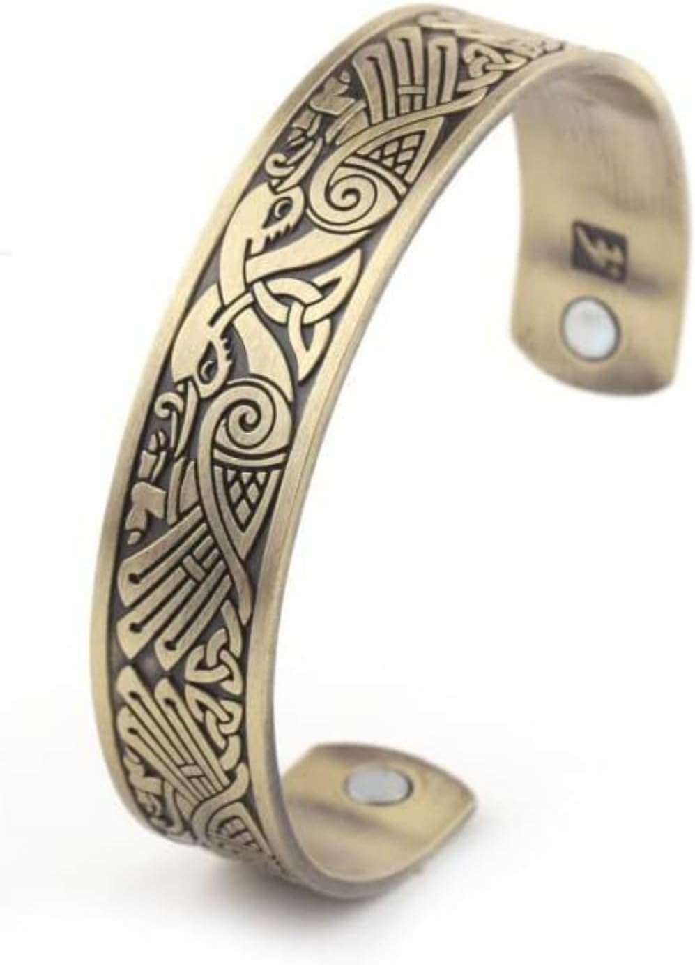 7 Inch Men's Vintage Norse Viking Celtic Trinity Knot Irish Cuff Bangle Bracelet Stainless Steel Jewelry