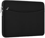 Laptop Sleeve Case 14 inch, Shockproof Protective Laptop Cover Briefcase Carrying Computer Bag with Accessory Pocket Portable Computer Sleeve for 14" MacBook, HP, Dell, Lenovo, Acer, Black