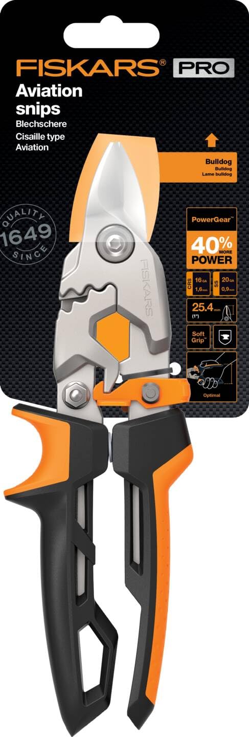 Fiskars Bulldog PowerGear Tijeras cortachapas 23,2 cm Negro Naranja
