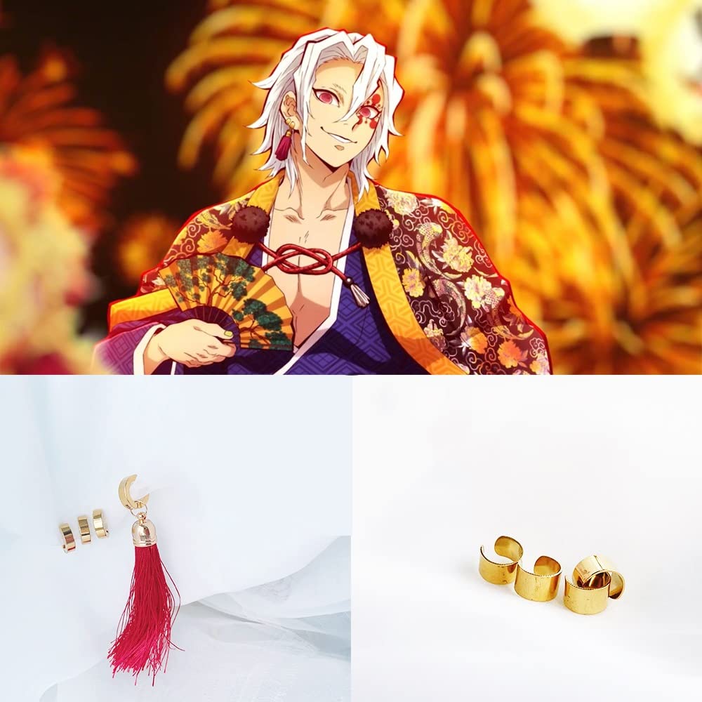 Amazon.co.jp: SHIHUA 宇髄天元 イヤークリップ 人気 アニメ  