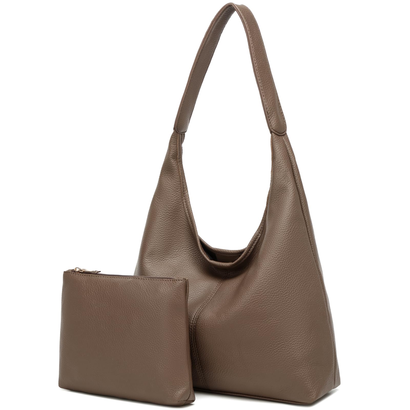 Casual Hobo Bag for Women Soft Shoulder Bags Slouchy Pu Leather Tote Purses for Work Travel