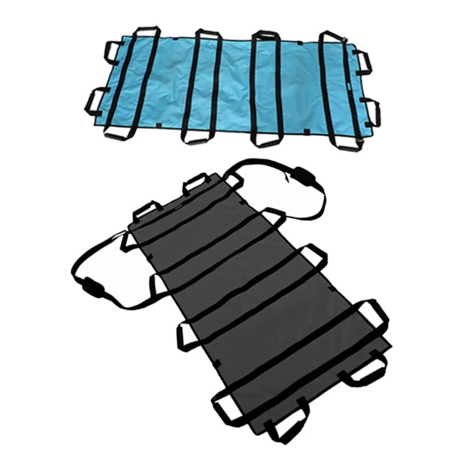 Camilla de traslado de pacientes, almohadilla de rescate de emergencia, Camilla de movilización, almohadilla de posicionamiento para movilidad asistida para Perso, Blue-No Shoulder Strap