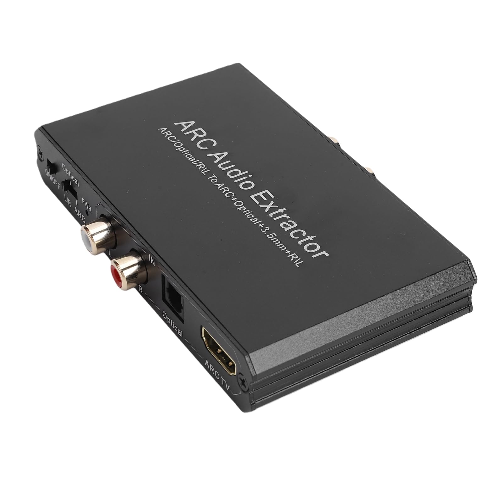 GOWENIC Convertitore ARC Ottico | Estrattore DAC da 3,5 Mm da Digitale Ad Analogico 24 Bit 192 KHz per di Altoparlanti Home Theater 5.1