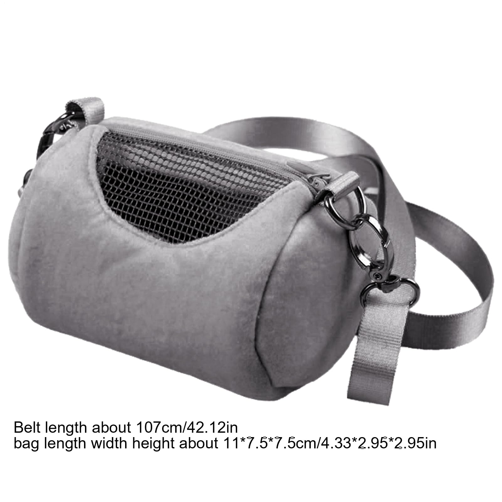 Sac de Transport pour Hamster – Petit Sac de Voyage pour Animaux de Compagnie de 11 cm, de Transport en Velours Respirant, bandoulière réglable, à Dos de Poche pour Animaux de Compagnie, fourr