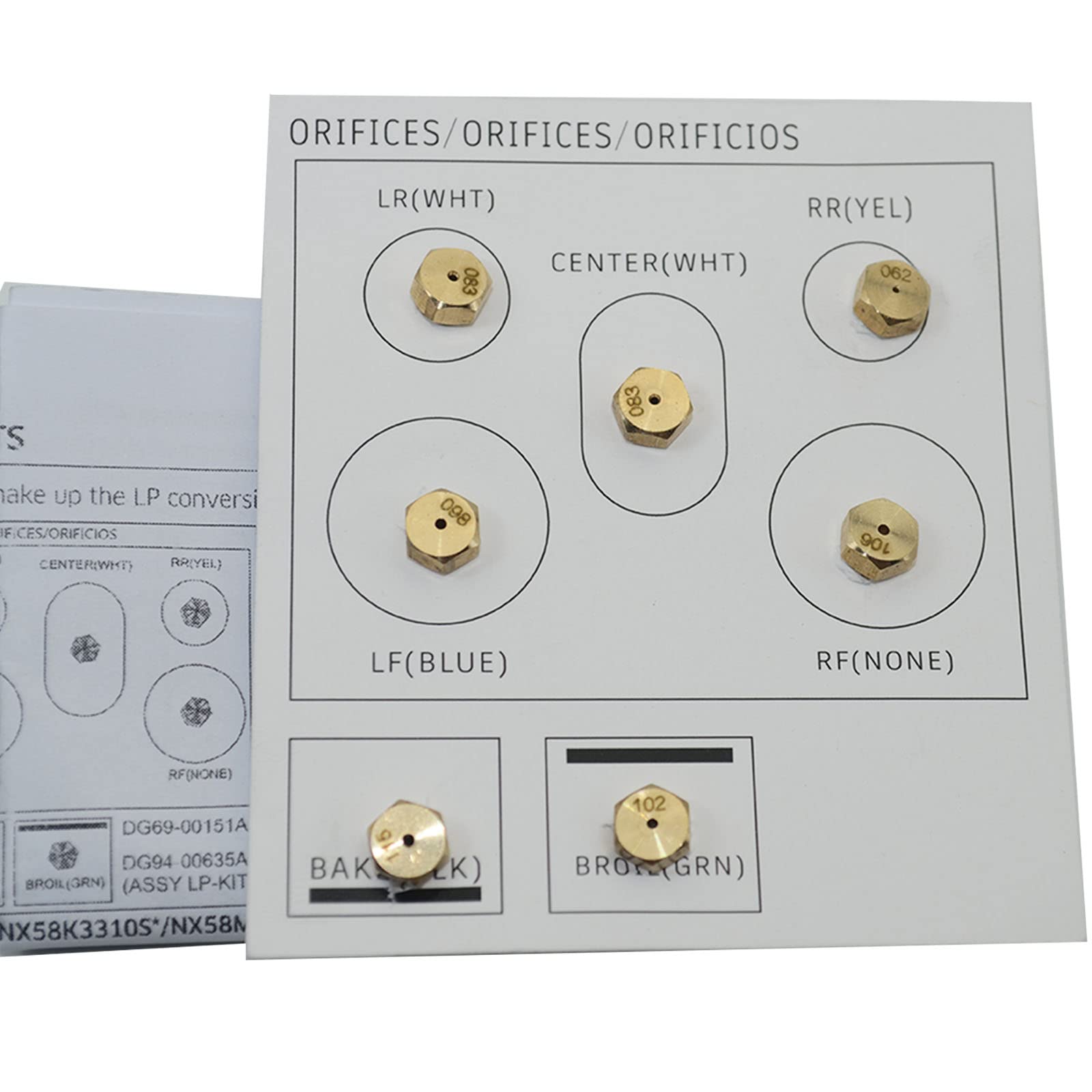Gugaguga DG94-00635A Range Lp Gas Conversion Kits, Fit NX58F5500SS/AA, NX58K3310SW/AA, Stove Gas Con Parts