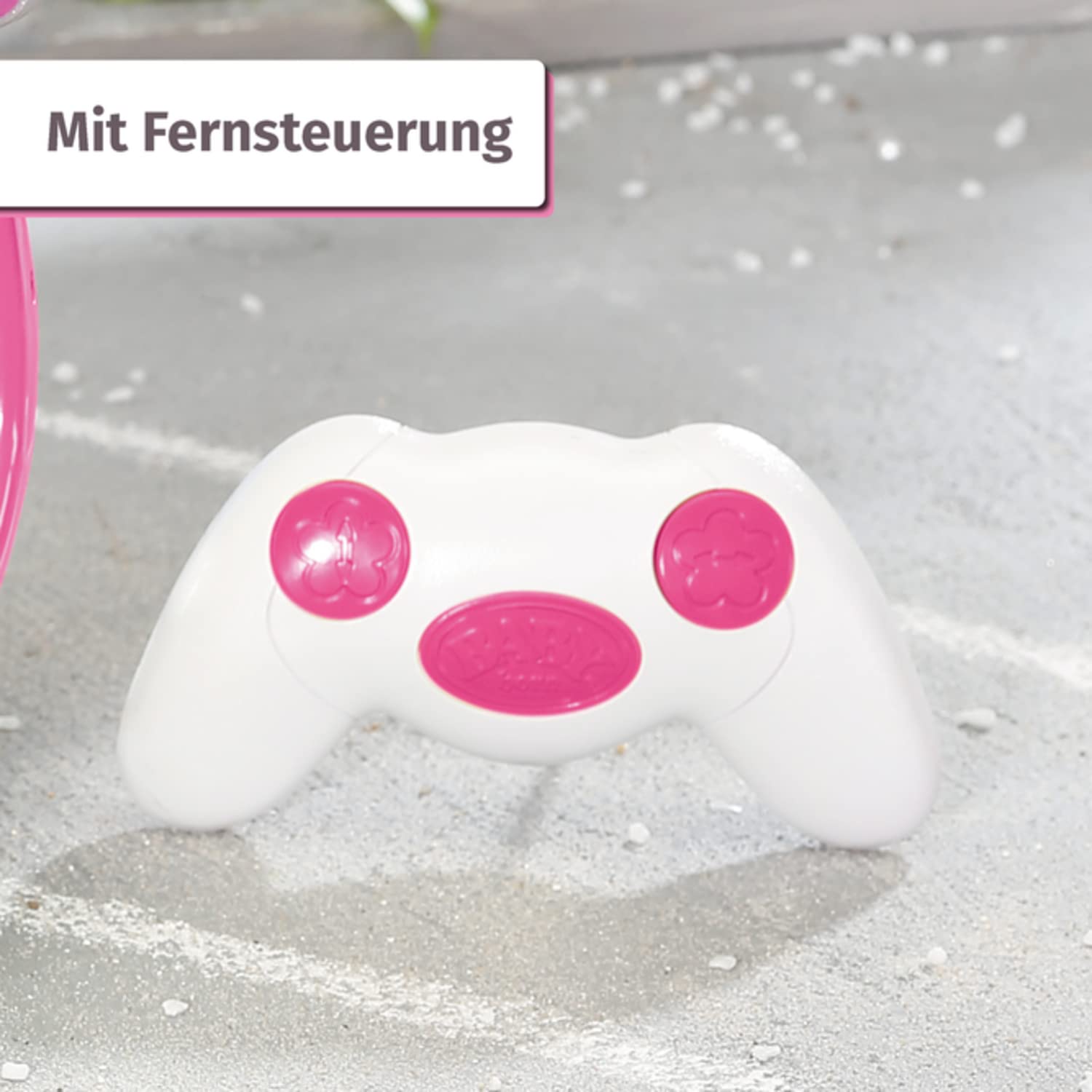 BABY born City RC Glam-Scooter, ferngesteuerter Roller für Puppen mit Lichtfunktion, 830192 Zapf Creation, Rosa
