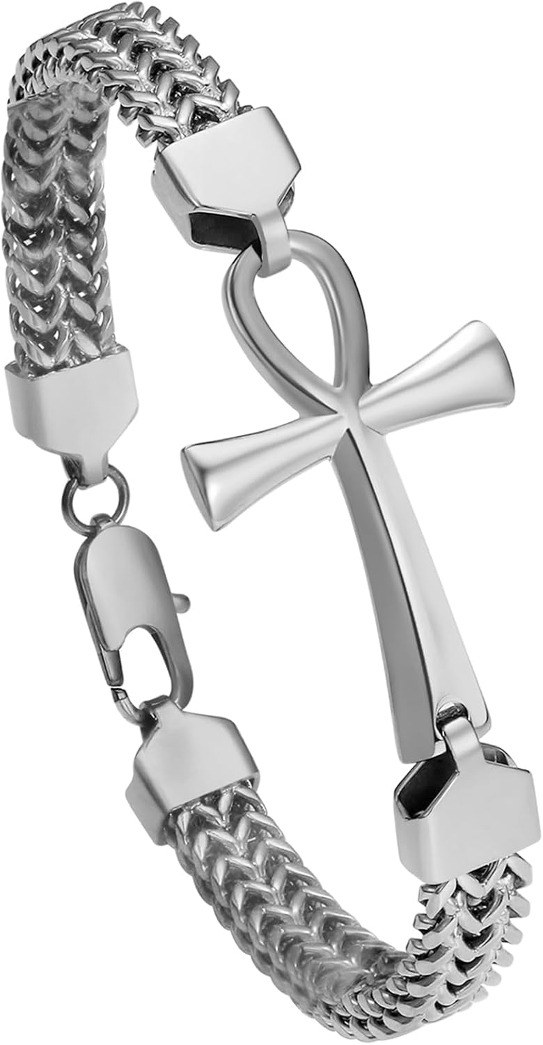 OIDEA Egyptian Ankh Cross Bracelet for Men: Double Liberia Ubuy