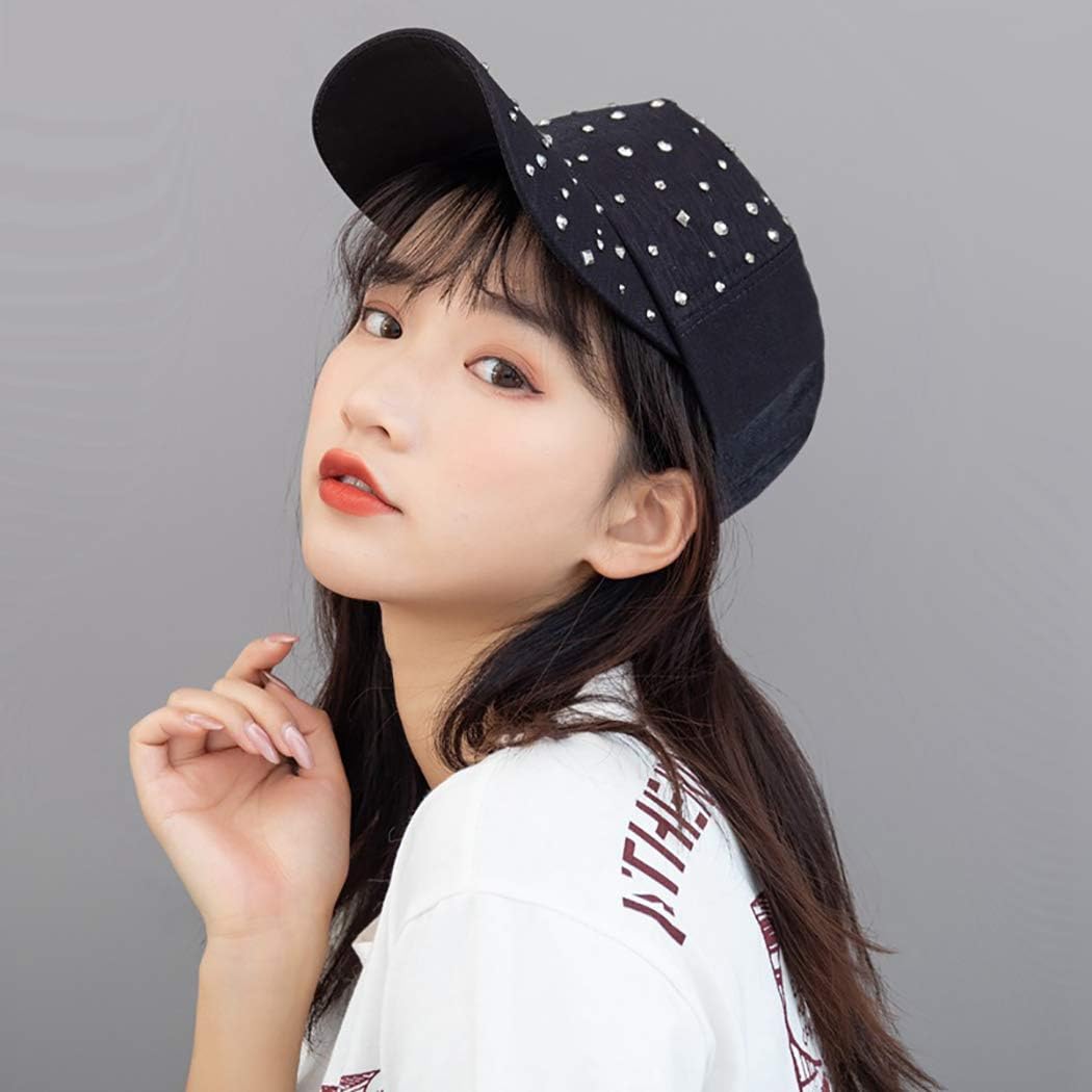 Gudessly Adjustable Breathable Rhinestone Baseball Cap for Women Bling Sequins Casual Sports Cap - Image 2