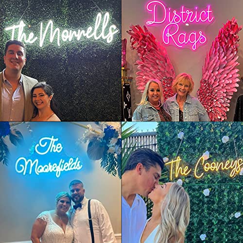 Image of Custom Neon Sign,10 inch-55 inch Neon Light Sign, Multiple Fonts and Colors, Personalized LED Neon Light Name Sign for Wall Decor , Customizable Large Neon Lights for Birthday Party Wedding Bedroom Bar Coffee Shop
