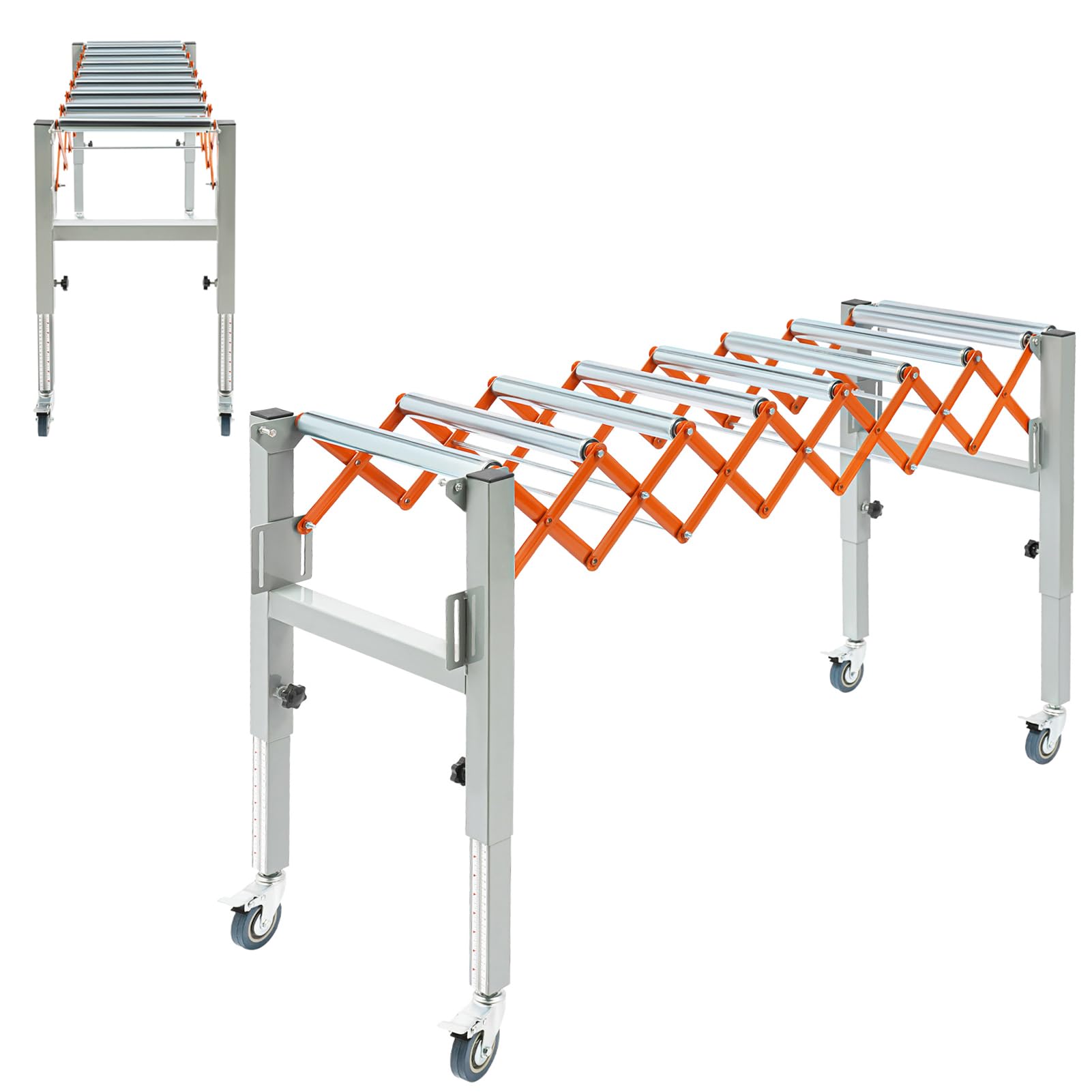 Cinta transportadora de mesa, estructura de mesa extensible con 4 ruedas universales, cinta transportadora ajustable para mesa de comedor extensible, mesa de comedor, mesa extensible, 130 x 44