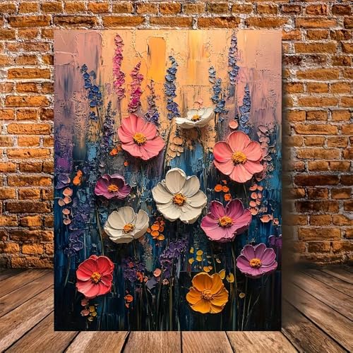 Tableau sur toile prairie fleurie pour la décoration du salon et de la chambre