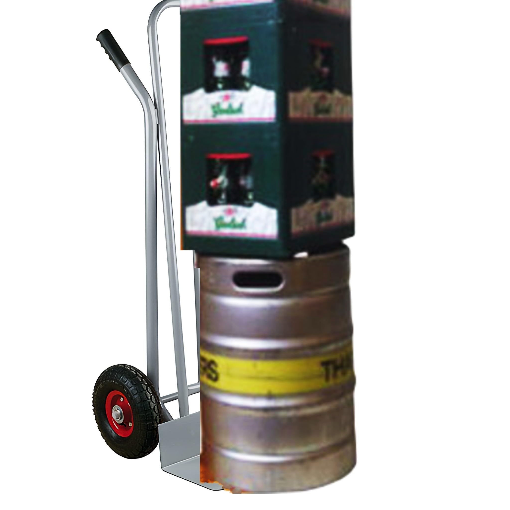 Bricoloco Carretilla de Transporte para Cajas y barriles de Cerveza y Otros usos. Carro de Carga para Cajas de Bebidas o Frutas. Capacidad de Peso 350 Kilos