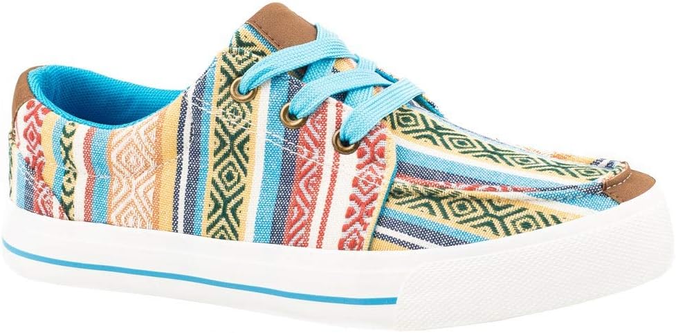 Roper Women's Angel Fire Aztec Sneakers Blue 7 M