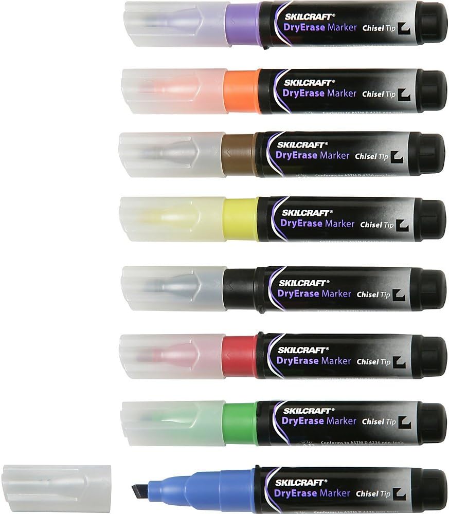 Skilcraft Dry-Erase 8-Color Assorted Markers (NSN1863605)