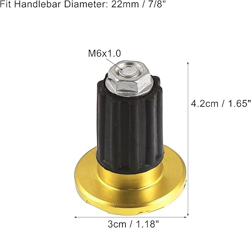 Miniatura 9 de X AUTOHAUX 1 par 78 "0.866 in motocicleta mano apretones manillar final deslizante tapas tapones aleación de aluminio negro