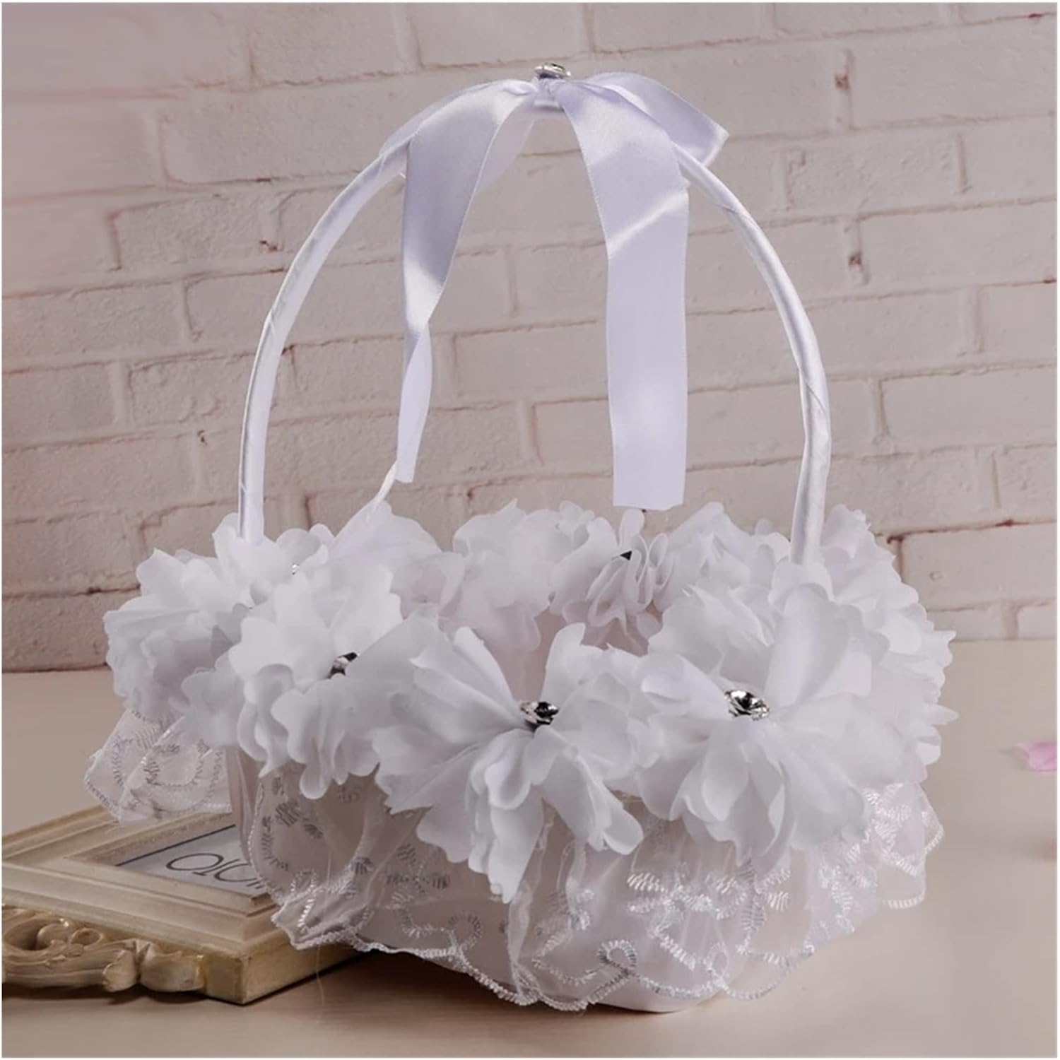 HBJWOV Western-style Wedding Supplies, Handmade Flower Baskets, Romantic Heart-shaped Shopping, Bridal Candy