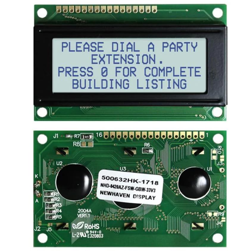 NHD-0420AZ-FSW-GBW-33V3, LCD Character Display Modules & Accessories STN- Gray Transfl 77.5 x 47.0