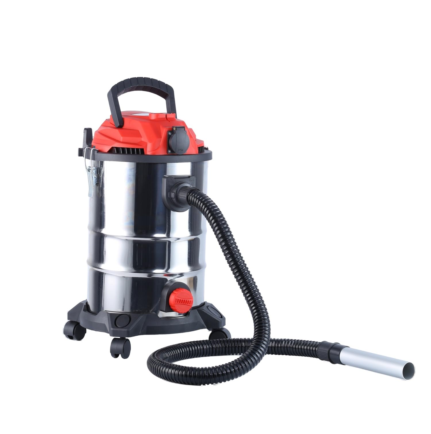 Camry CR 7045 Aspirador Industrial Profesional con Toma de Corriente, Aspiradora Seco y Húmedo, Función Soplado, Aspira Cenizas, 25 Litros, 4 Filtros, 3400W, Gris/Negro